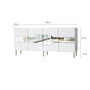 Hanah Home Consola Milan Blanca y Dorada